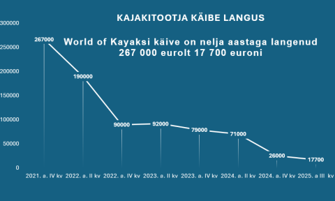 Kajakitootja käibe langus