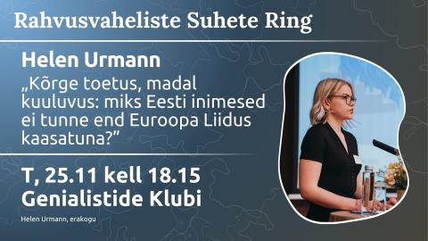 Rahvusvaheliste Suhete Ringi loenguõhtu plakat